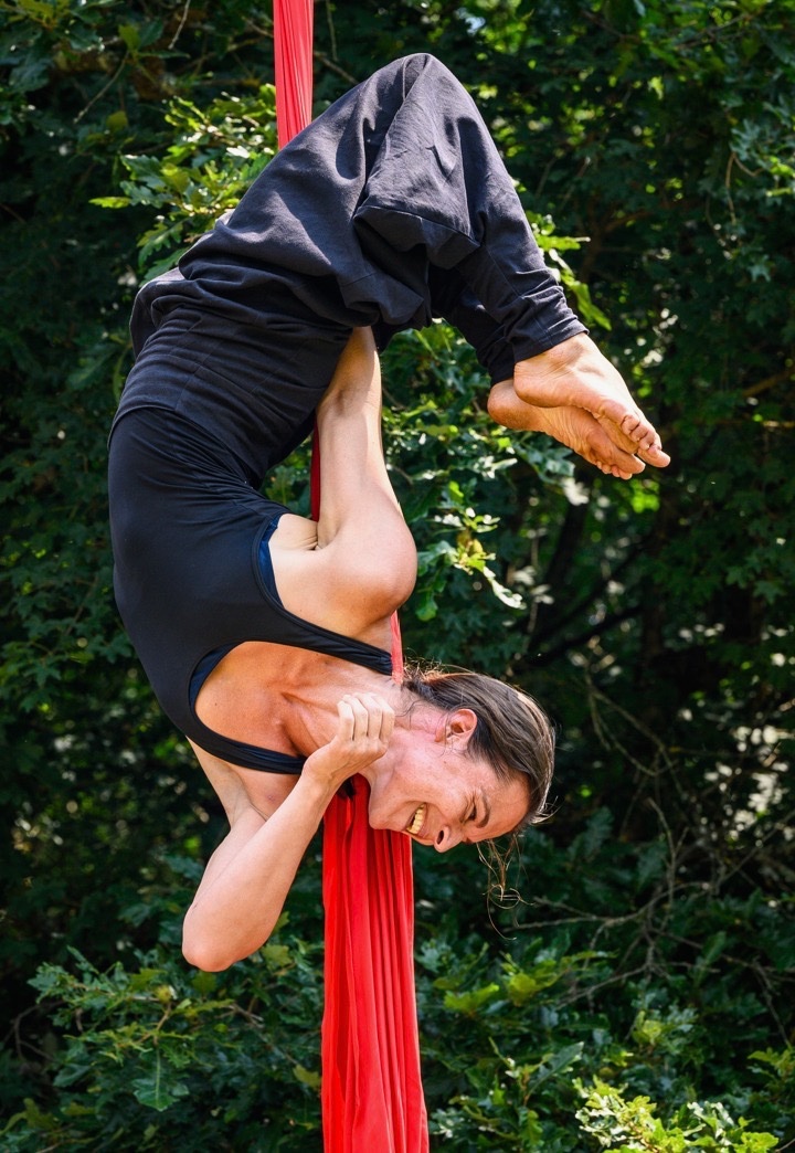 Aerial silks by the beach